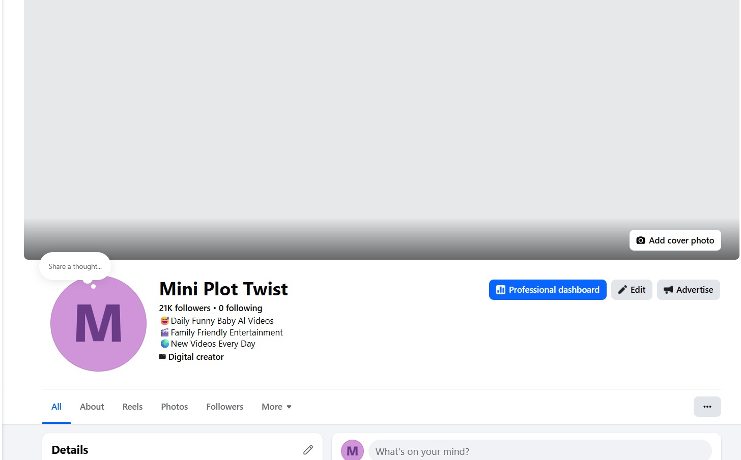 Mini Plot Twist analytics screenshot