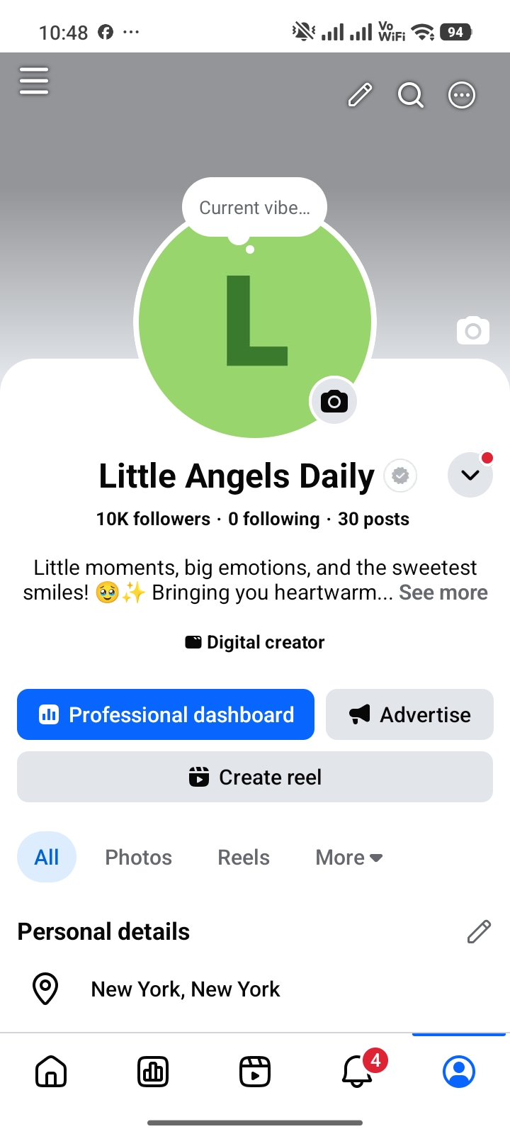 Little Angels Daily analytics screenshot