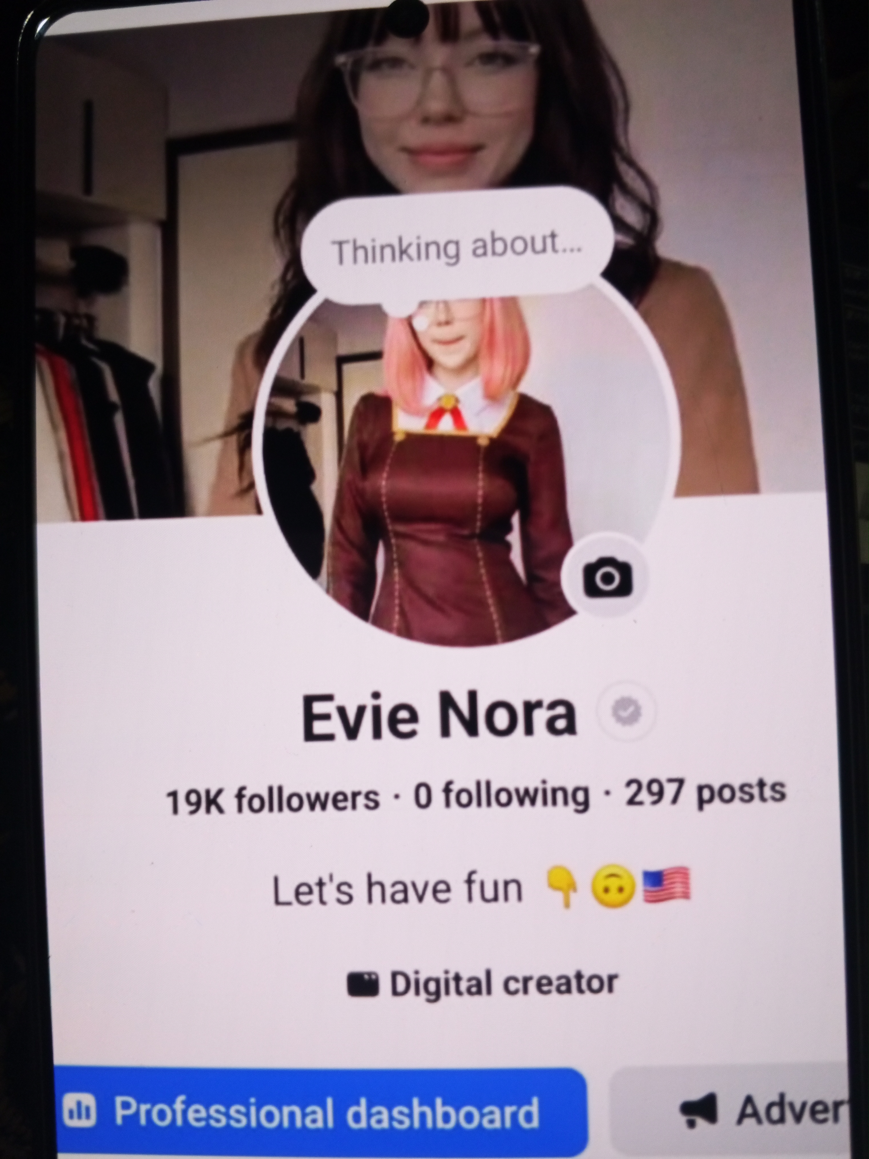 Evie Nora analytics screenshot