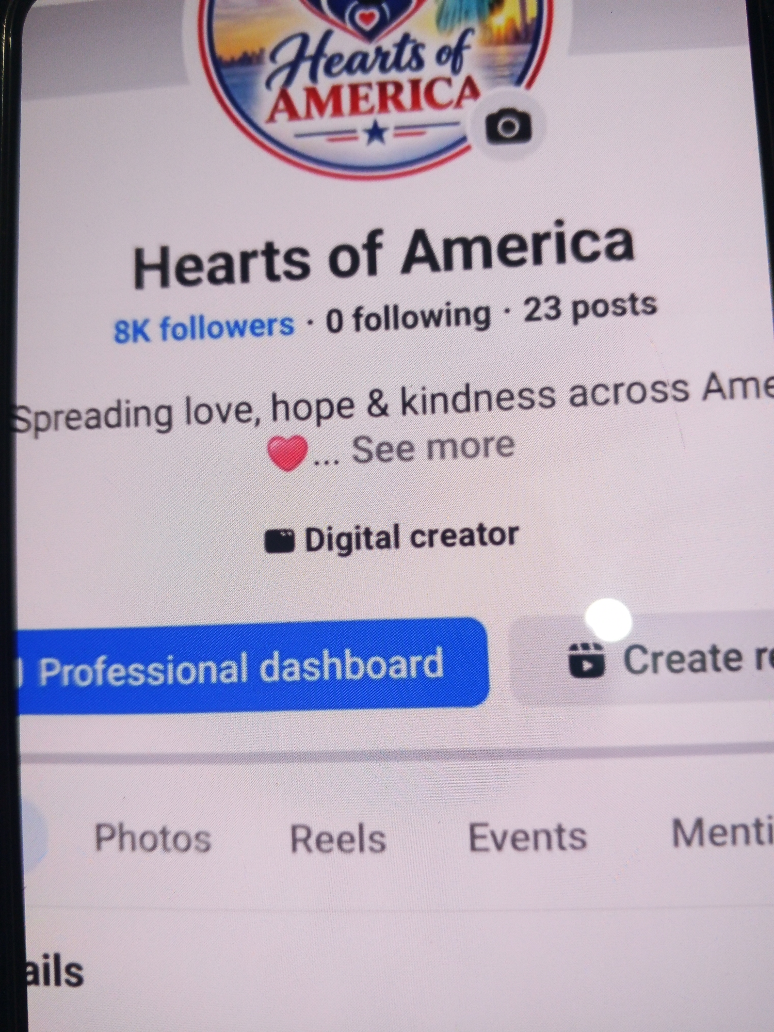 Hearts of America analytics screenshot