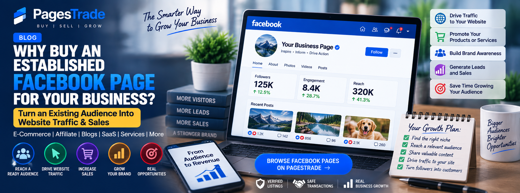 Why Buy an Established Facebook Page for Your Business? Turn an Existing Audience Into Website